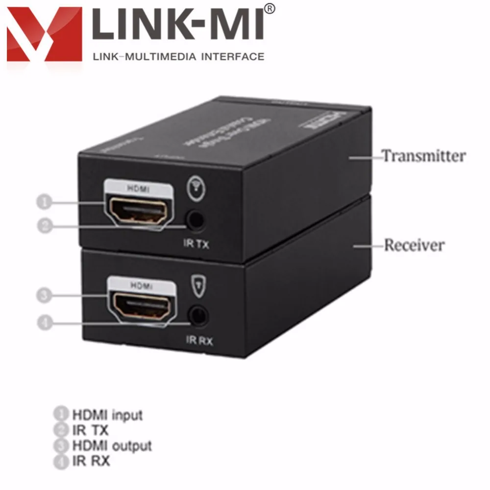 LINK-MI CX100 HDMI удлинитель над одним 100 м/328ft коаксиальный кабель с ИК-управлением