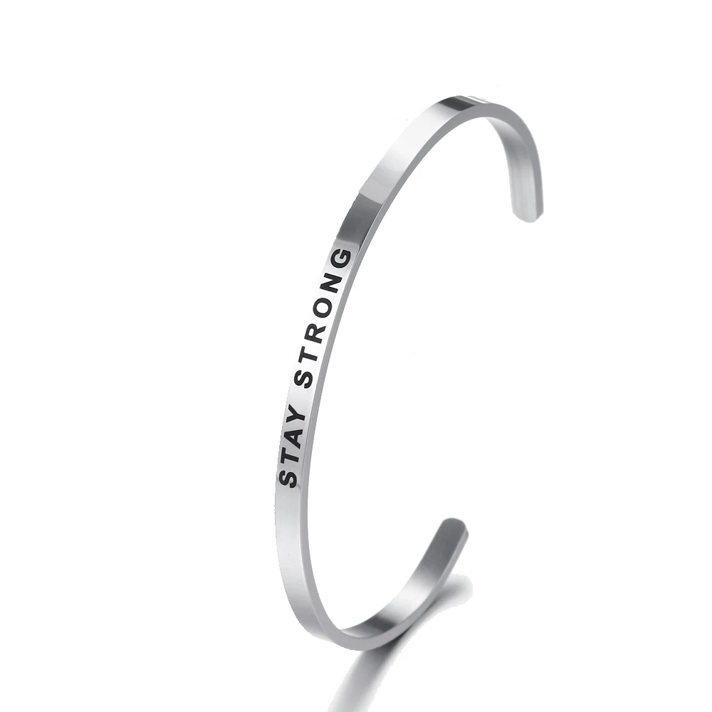 4 мм вдохновляющие сообщения персонализированный браслет с оригинальной