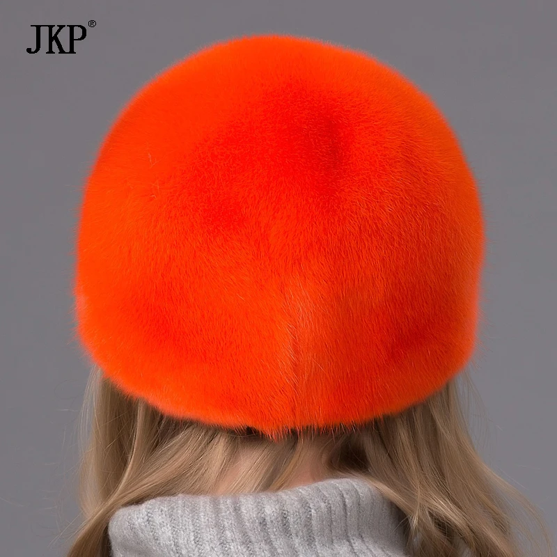 

New genuine winter fur hat for women Real mink fur hat cap good quality