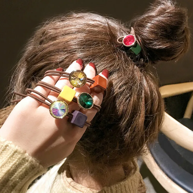 Элегантные эластичные повязки для волос MuHan резиновые головные уборы с