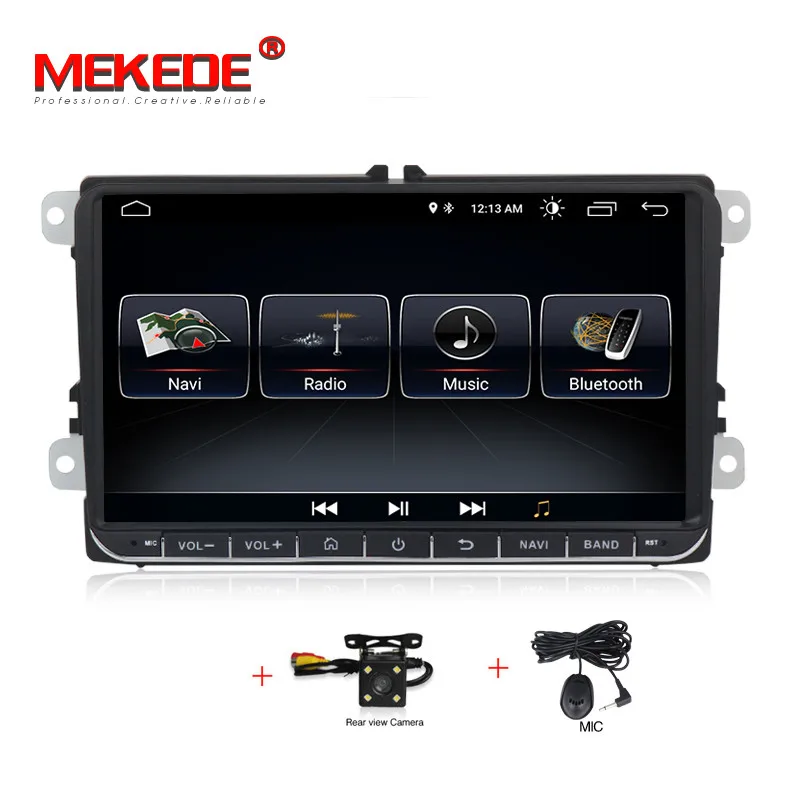 MEKEDE " Android 8,1 автомобильный gps-навигатор для VW GOLF 5, 6 Polo Passat b5, Jetta Tiguan Touran Skoda, seat, canbus, руль - Цвет: car dvd camera