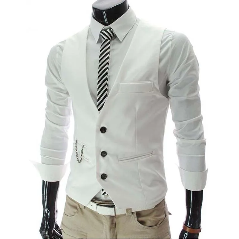 Новая мода корейский стиль мужской костюм жилет Блейзер Повседневный тонкий