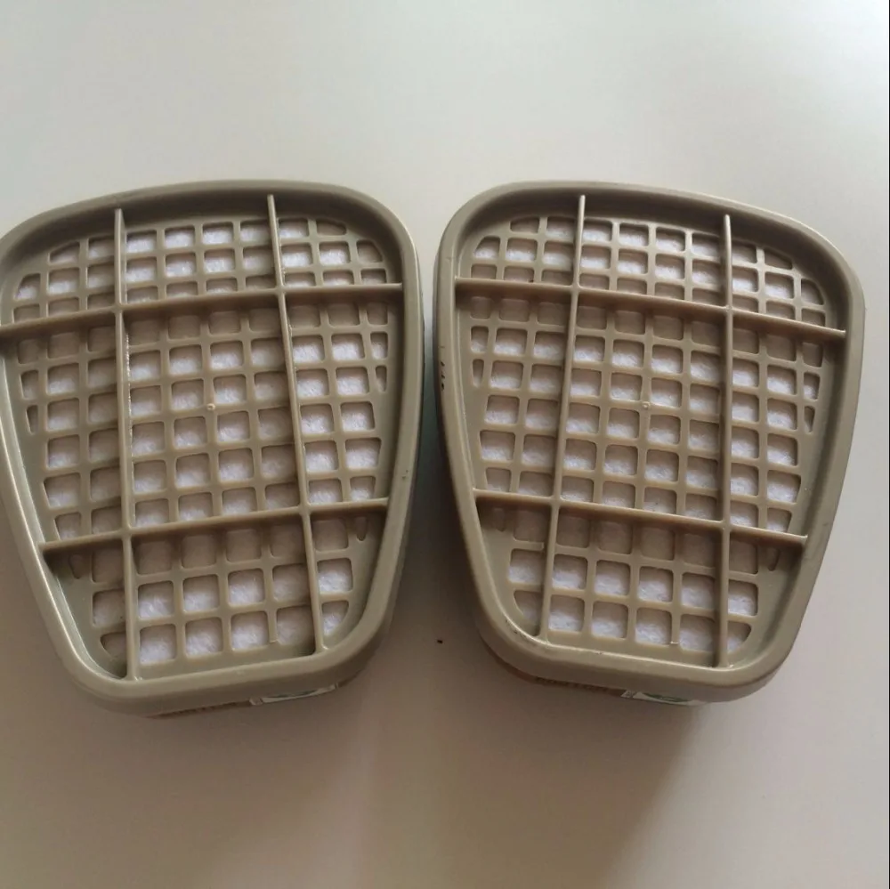 2 шт. противогаз фильтр коробки + 10 хлопковый респиратор аксессуар для 6200 маска и