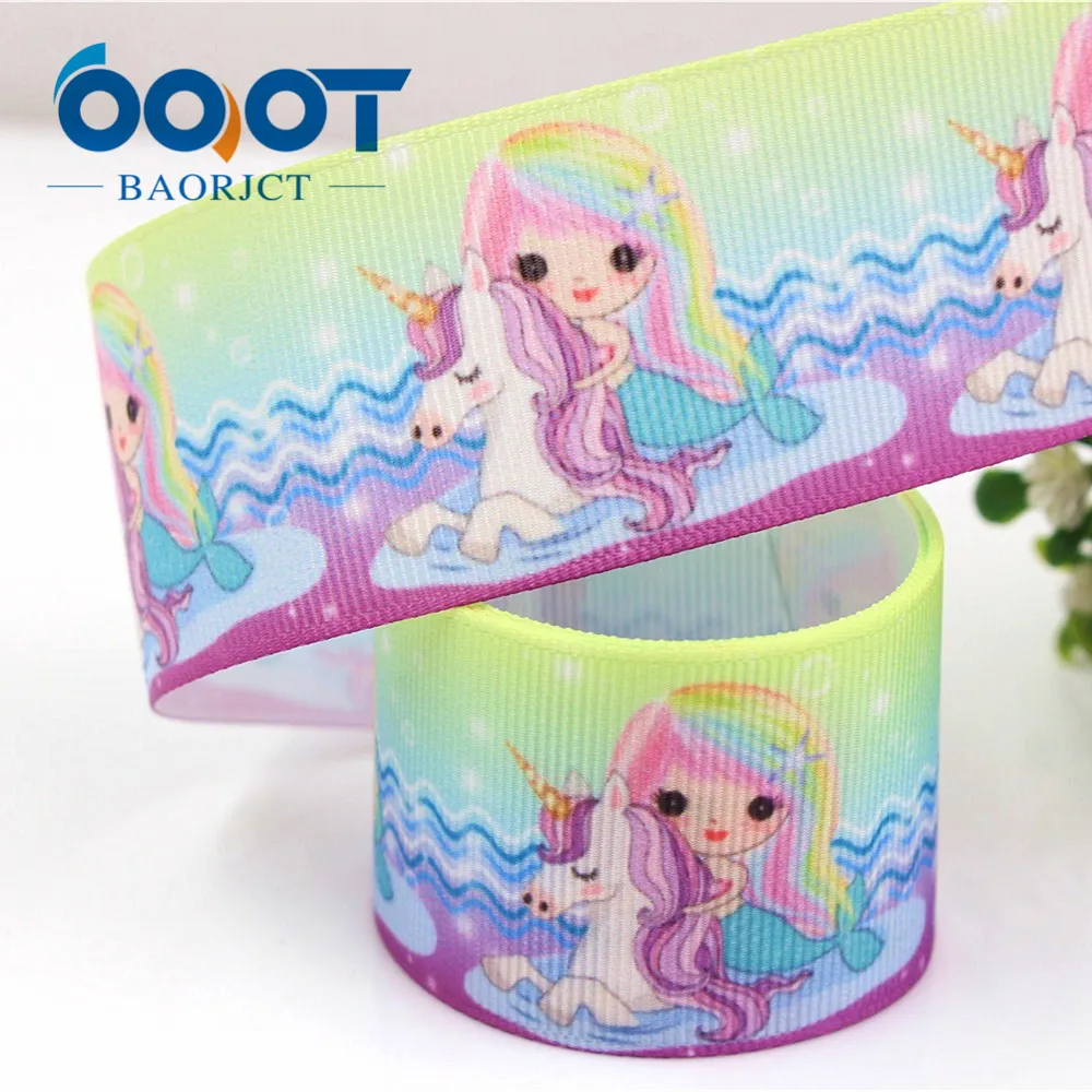 OOOT BAORJCT G-18524-285 38 mm 10 yards Cartoon ribbons thermal transfer printing lattice wedding accessories DIY materials | Дом и сад