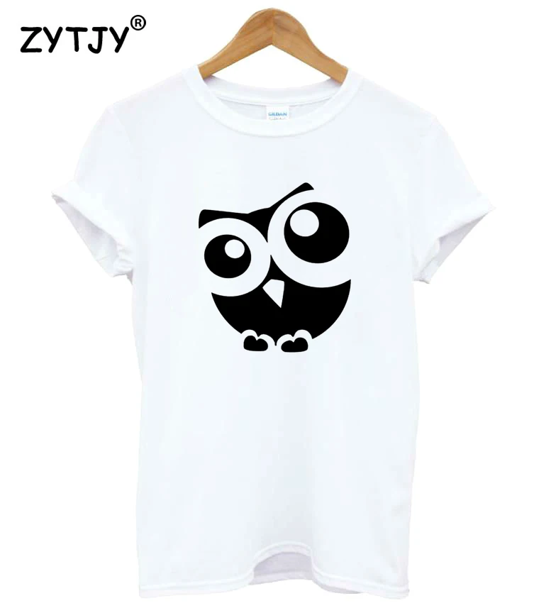 Детские с принтом Сова Для женщин футболка хлопковая забавная для Леди Топ