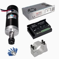 er11 brushless 400w dc spindle cnc machine router 55mm clamp stepper motor driver power supply tools