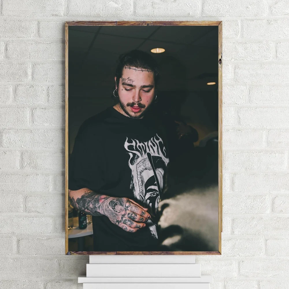 Художественный шелковый постер Post Malone музыкальный настенные картины для
