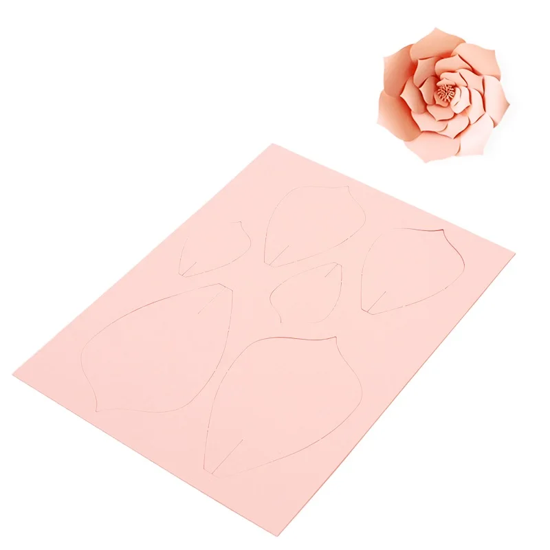 light pink 2 шт бумажный цветок шаблон, DIY набор и Цветочный центр сделать свой собственный бумажный цветок полный комплект | гигантский бумажный цветок DIY Полный комплект - Цвет: light pink