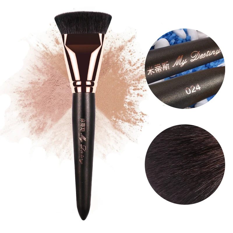 MyDestiny makeup brush-Professional flat base foundation&ampbronzing brush-high quality goat hair cosmetic tools tools024 | Красота и