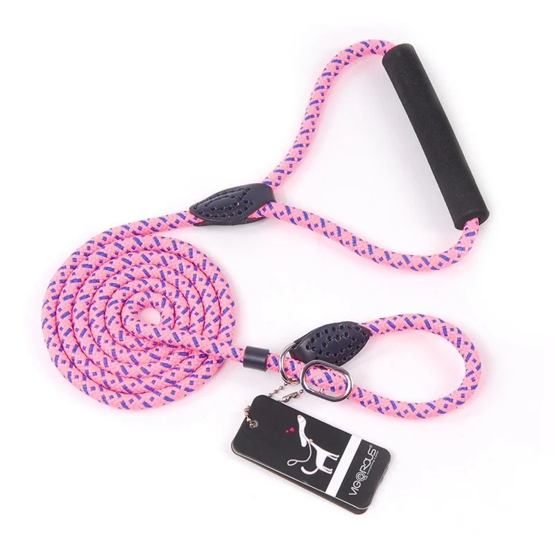 Pink Leashes Поводок для собак, средние и большие собаки, 7 цветов, нейлоновый ошейник для собак, поводок для маленьких и больших собак, поводок для тренировок и бега, PY0244 - Цвет: Pink Leashes