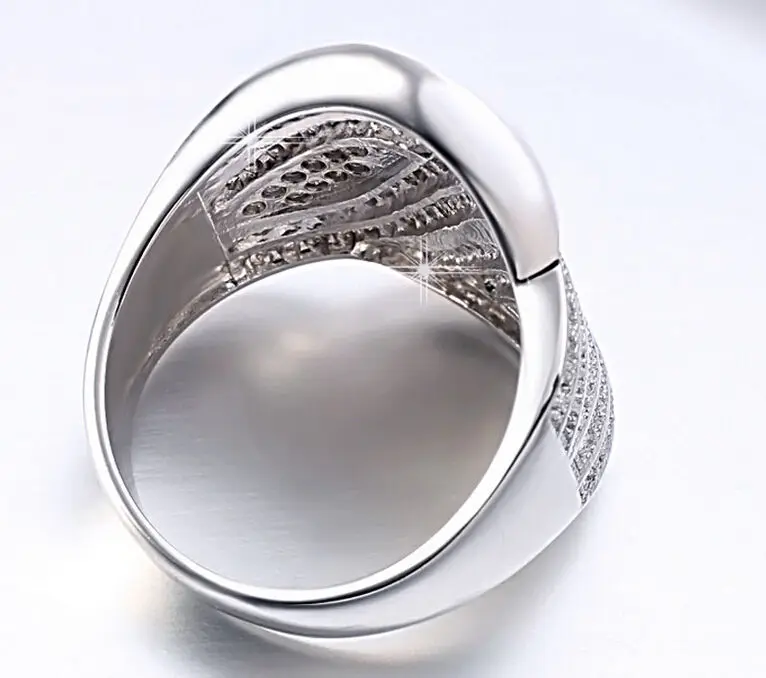 Роскошные ювелирные изделия Victoria Size5 10 обручальное кольцо из белого золота 10kt с