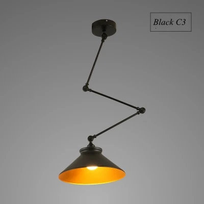 Black C3 Скандинавские DIY подвесные светильники, складные железные лампы, подвесной светильник для спальни, кабинета, бара, ресторана, креативные регулируемые светильники - Цвет корпуса: Black C3