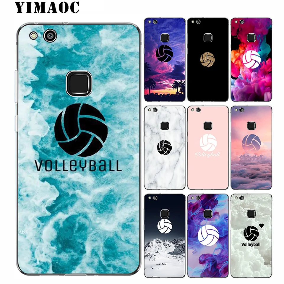 YIMAOC Volleyball Art Soft Case for Huawei Mate 30 20 P30 P20 P10 P9 P8 2015 2016 2017 P Smart Lite Pro |