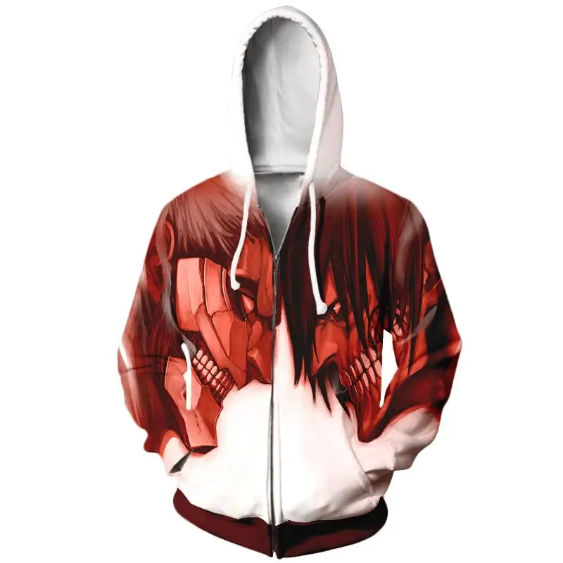 Anime Attack on Titan Jakcet Men Sweatshirts Characters Boys 3D Print Hoodies Giant Jackets Men/Women Casual Tops Coat | Мужская одежда
