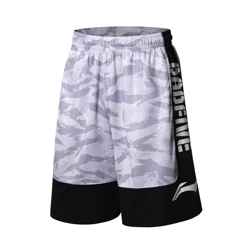 Li-Ning мужские шорты BAD FIVE для соревнований по баскетболу, свободные, дышащие, полиэстер, Удобная подкладка, спортивные шорты AAPN169 CJAS18