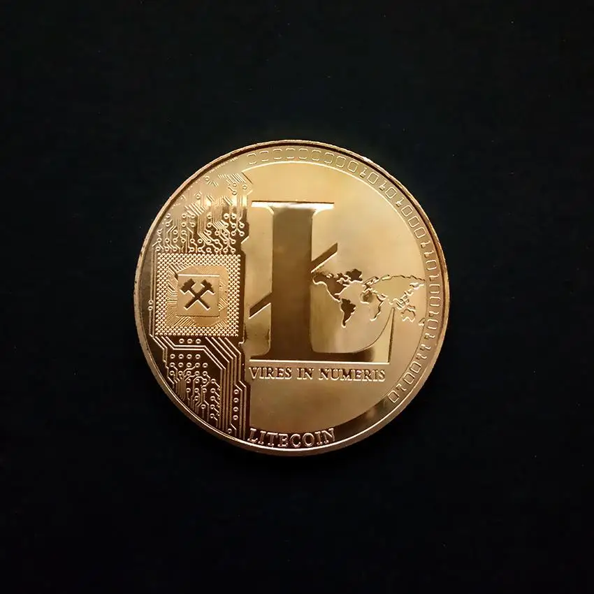Золотая Посеребренная LTC монета памятная физическая Litecoin Коллекционная