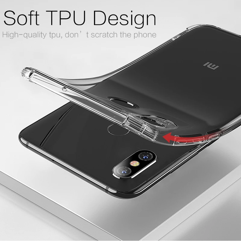 Чехол для Xiaomi Mi 8 Lite чехлы SE тонкий прозрачный противоударный мягкий чехол из ТПУ
