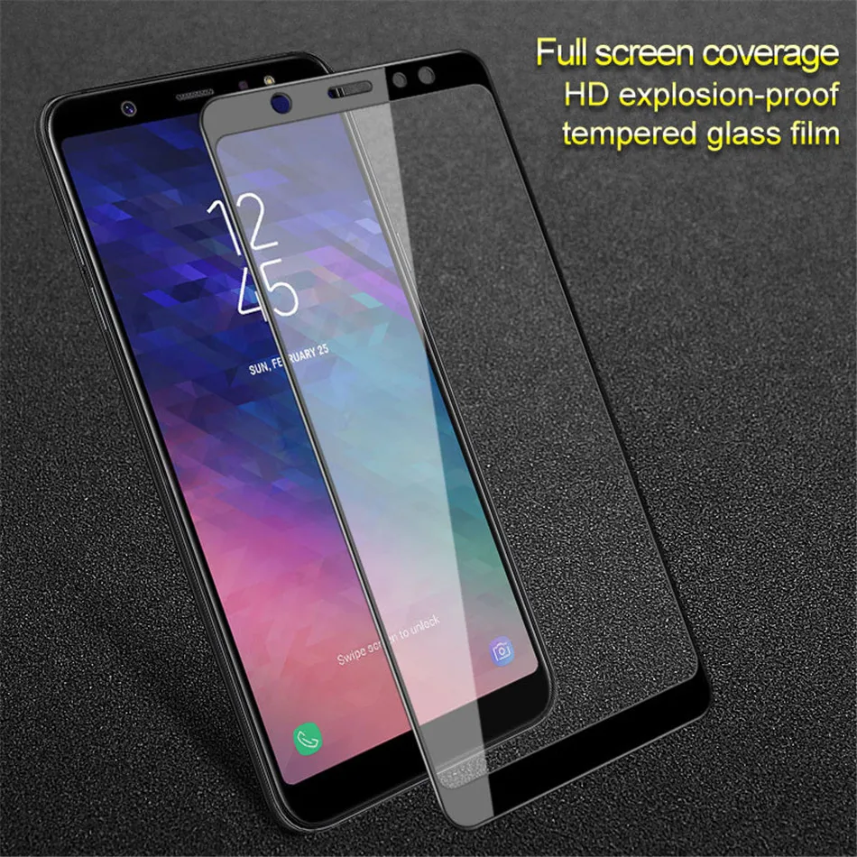 Защитное стекло с полным покрытием для samsung Galaxy A6, J6, J8,, J7 Prime, защитный чехол для samsung A6, A8 Plus, a7, a7, a5, стекло