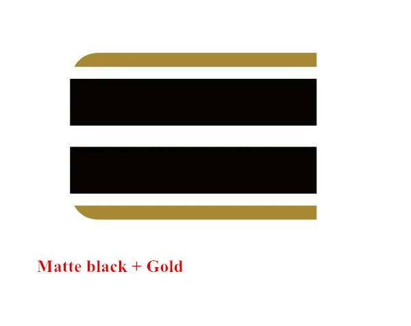 Matte black-Gold Гоночный спортивный полосатый наклейка на капот автомобиля авто капот крышка двигателя Декор виниловые переводные наклейки внешние аксессуары для Toyota AYGO - Название цвета: Matte black-Gold