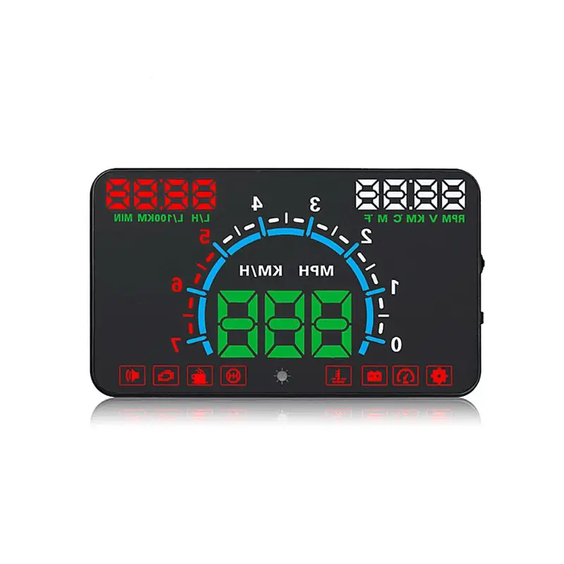 

OOTDTY E350 5.8" Screen HUD Car Head Up Display Engine Fault Fuel Alarm Speedometer