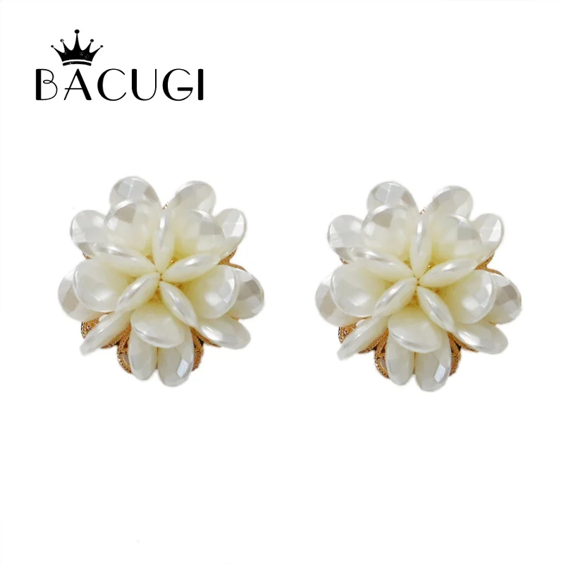 Новинка 2019 года оптовая продажа серьги гвоздики с жемчугом белый цвет