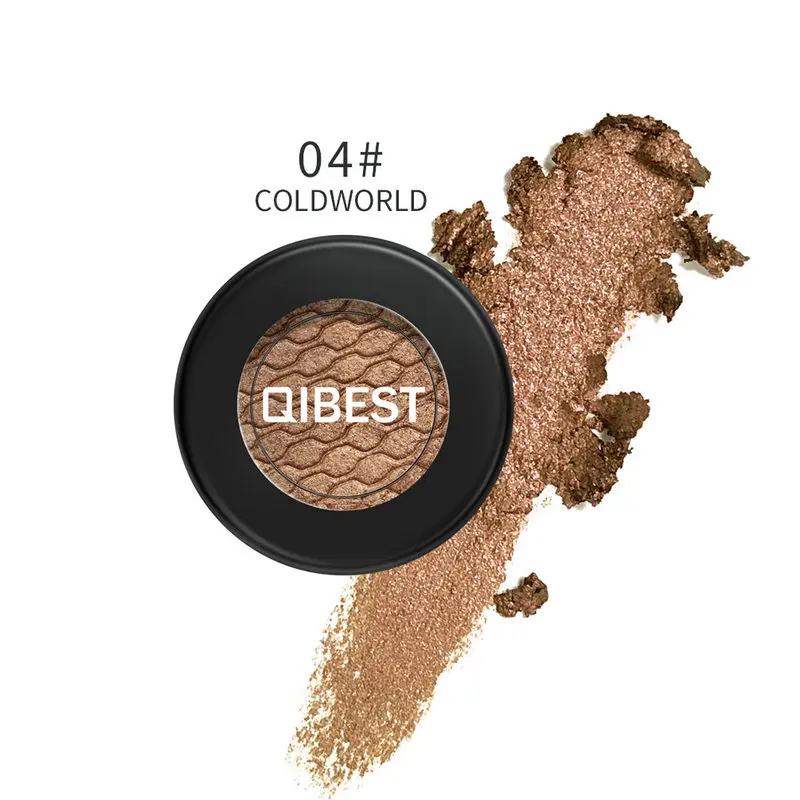 Qibest-E18022-4 Бренд qibest Набор теней для макияжа век картофельное пюре один Цвет высокие кружевные шелковые трусики перламутрового оттенка блеск Палетка теней Косметика для глаз E18022 - Цвет: Qibest-E18022-4
