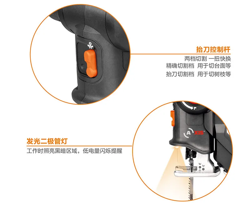 Кривая пила WX550 family worx электроинструменты деревообрабатывающая пила с литиевой проволокой маленькая многофункциональная бензопила