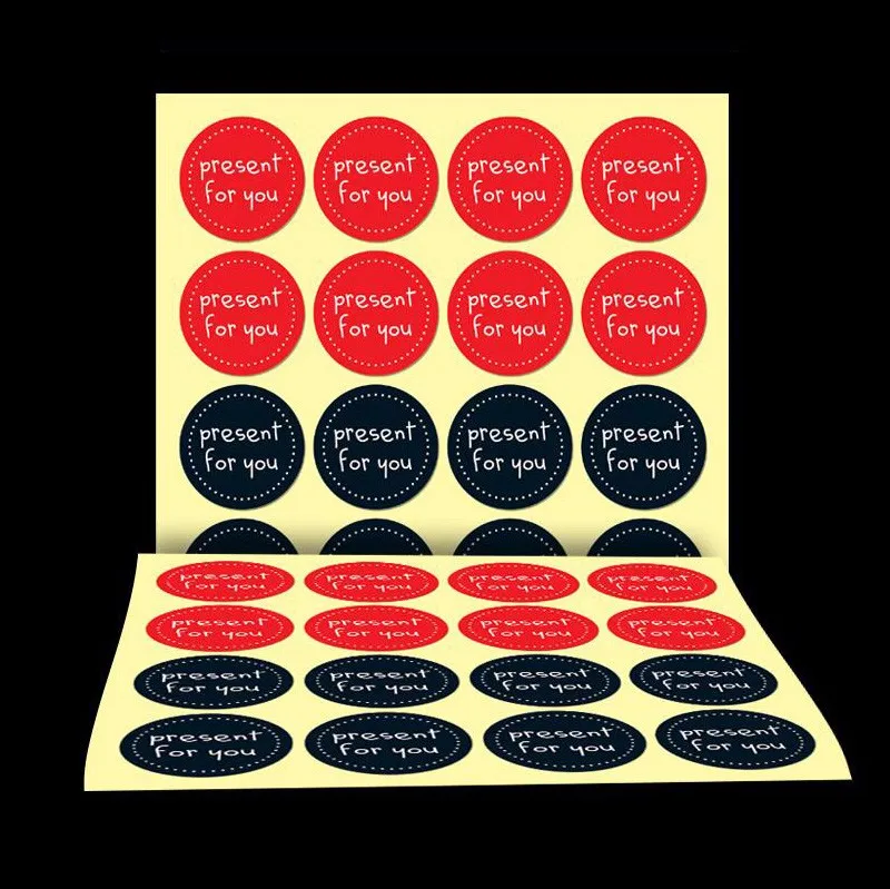 320 шт./лот красный и черный подарок для вас самоклеящаяся наклейка DIY Ручная