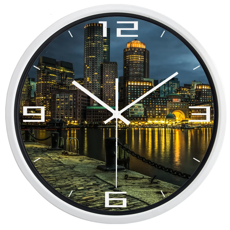 Реальная фотография города светильник настенные часы гостиница гостиная
