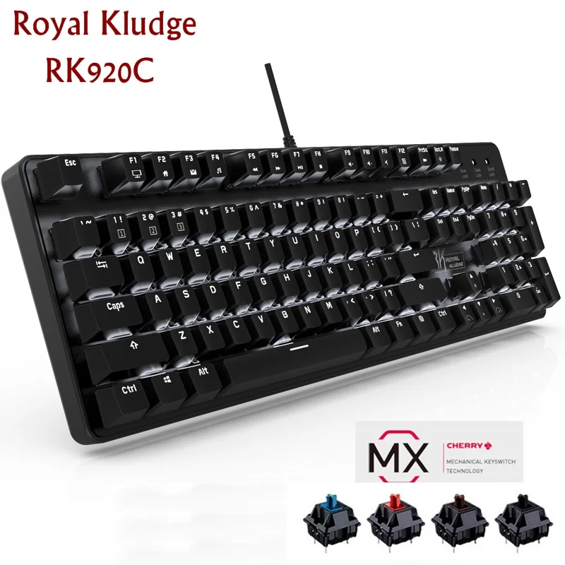 Клавиатура игровая Механическая Royal Kludge RK 920C эргономичная Проводная клавиатура с