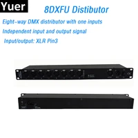 1pcslot professional stage light controller dmx splitter light signal amplifier splitter 8 way dmx distributor ac88 265v