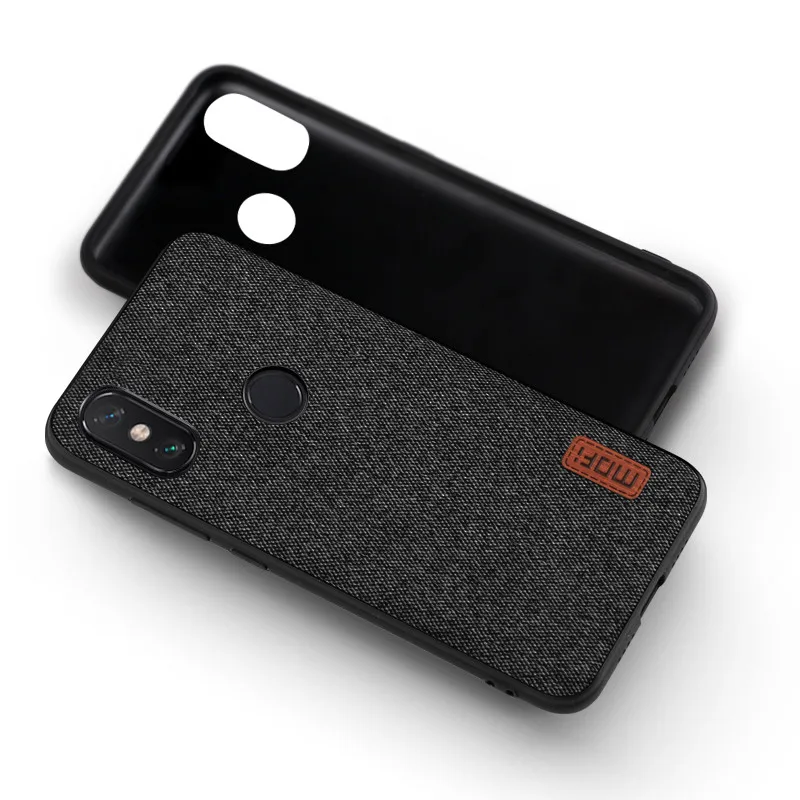 Чехол для Xiaomi Redmi Note 6, чехол для note6, глобальная версия, задняя крышка, силиконовый тканевый чехол с краями, чехол для MOFi Redmi note 6 pro, чехол - Цвет: black