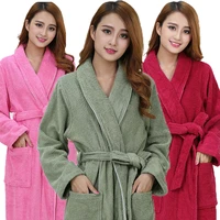 cotton bathrobe women nightgown men towel fleece sleepwear blanket towel thickening lovers long soft robe winter