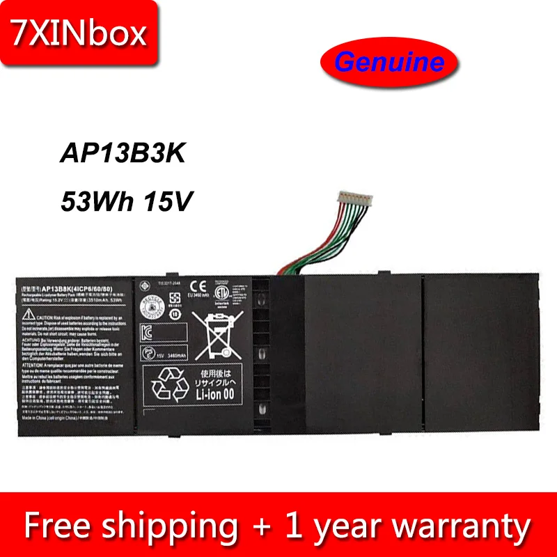 Аккумулятор для ноутбука Acer Aspire V5 R7 7 дюймов 53Wh 15 в AP13B3K AP13B8K 572G 1 5 8 10 |Аккумуляторы