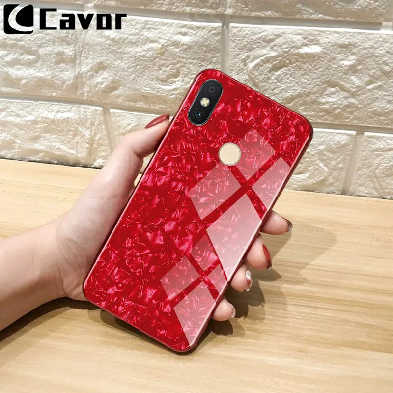 Модный Блестящий чехол из закаленного стекла для Xiaomi Redmi S2 6 6A A S 2 с мягкой