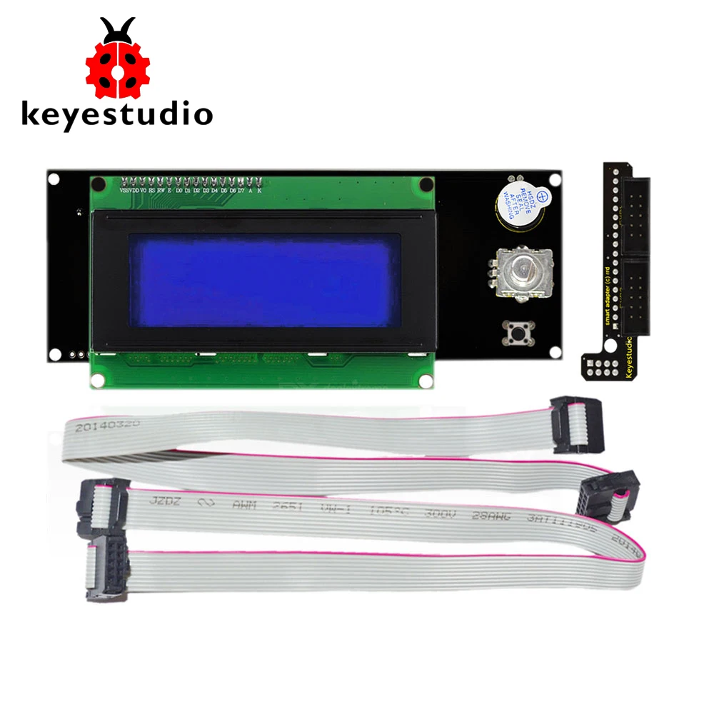 Keyestudio 2004 ЖК Смарт дисплей модуль контроллера + адаптер 30 см кабель для 3d принтера