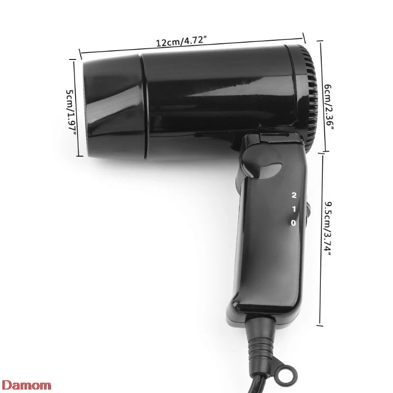 

2021 New Portable 12V Car-styling Hair Dryer Hot & Cold Folding Blower Window Defroster