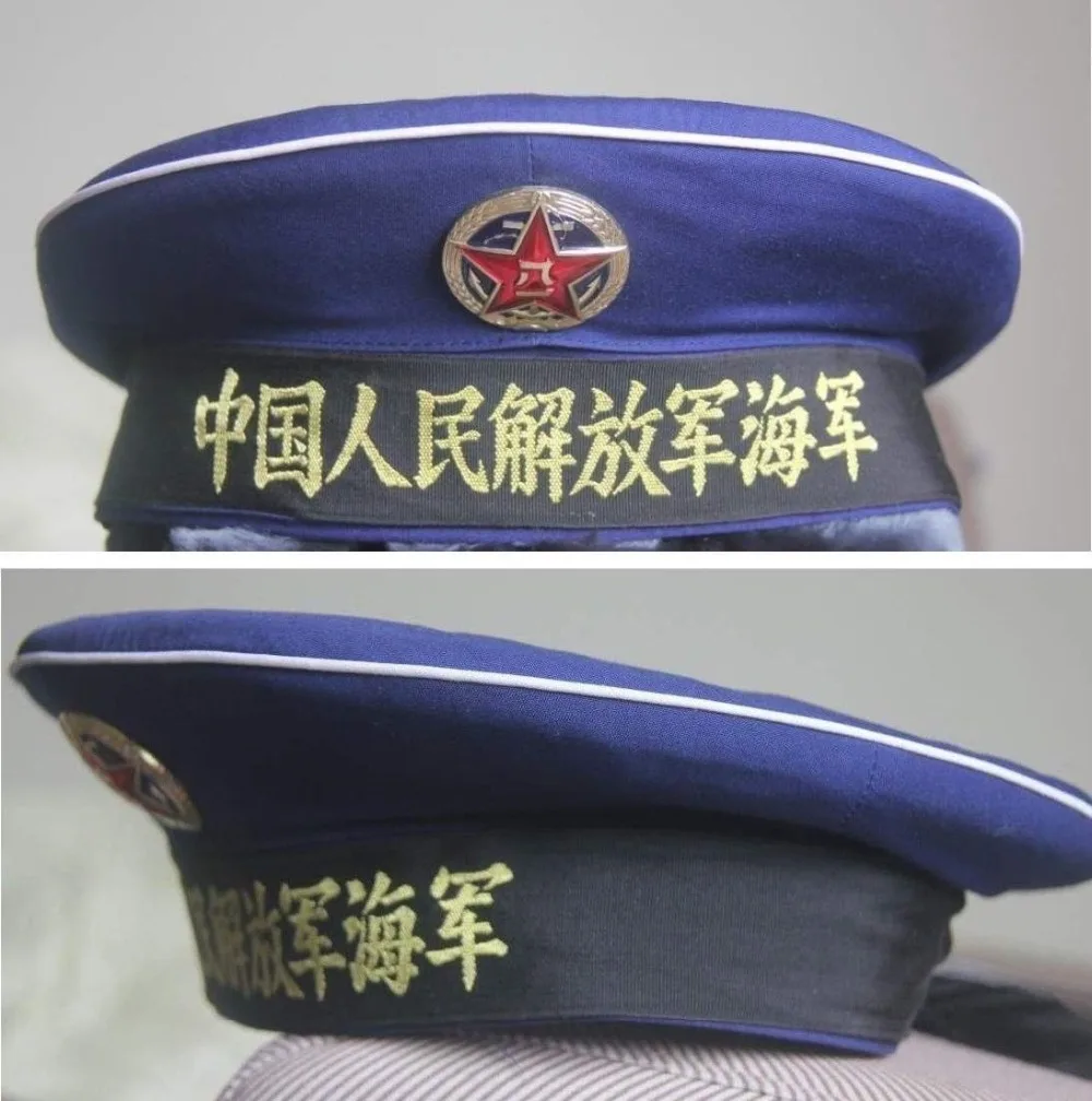 PLA военно морской флот M85 Матросская шляпа Кепка Китай Униформа Военная udssr