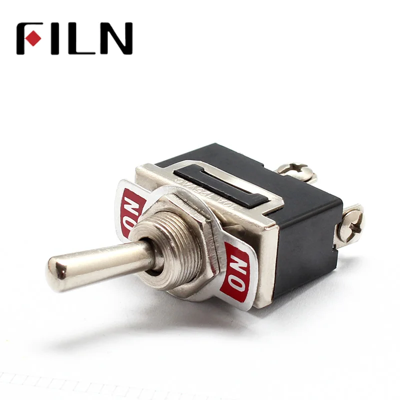 FILN 12 мм 250 V/10A Heavy duty spdt на кулисный переключатель черный 3 Винтовые клеммы тумблер |