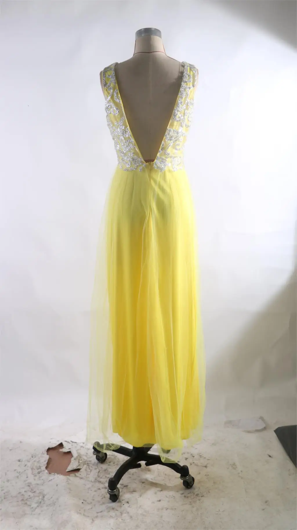 ZTVitality 2018 Vestidos сексуальное однотонное желтое длинное платье с v-образным вырезом и