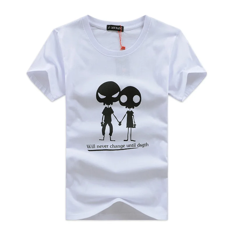 Футболка мужская хлопковая с коротким рукавом приталенная 5XL узором пришельцами