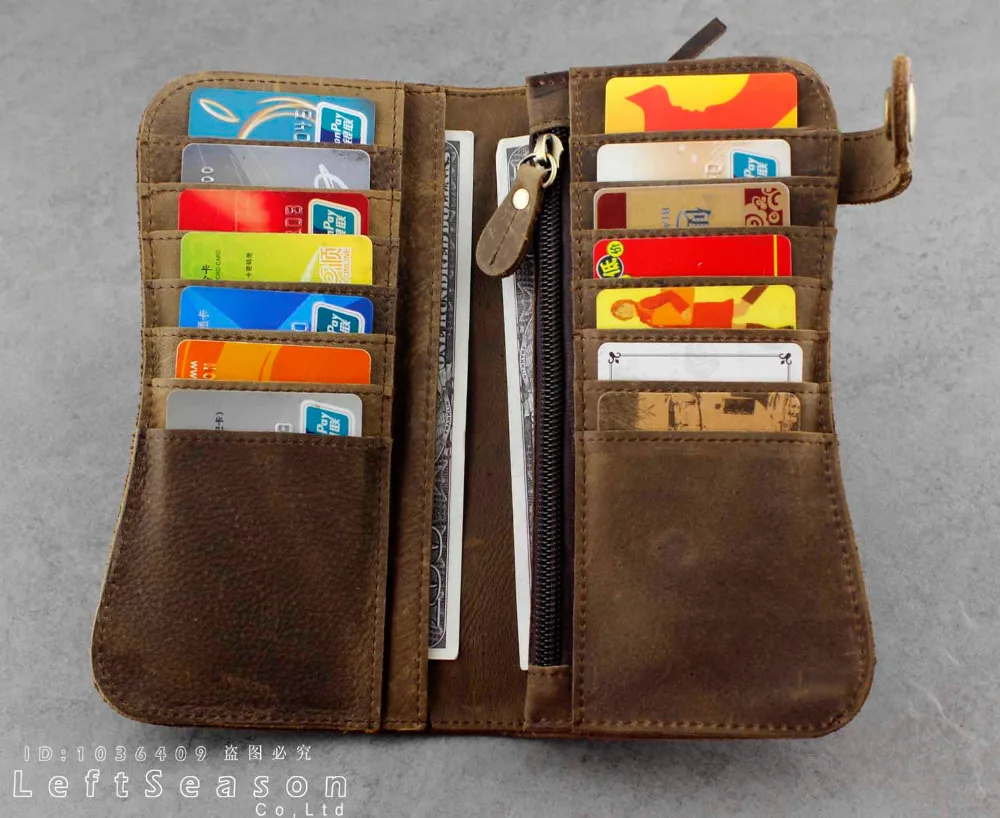 Мужской велосипедный Длинный кошелек двойного сложения с плетеной цепочкой|long