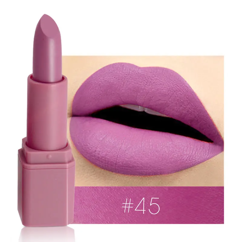 45 32# Miss Rose, Новые матовые помады, женские сексуальные красные губы, цветная косметика, Batom, водостойкая, стойкая, Обнаженная помада, макияж - Цвет: 45