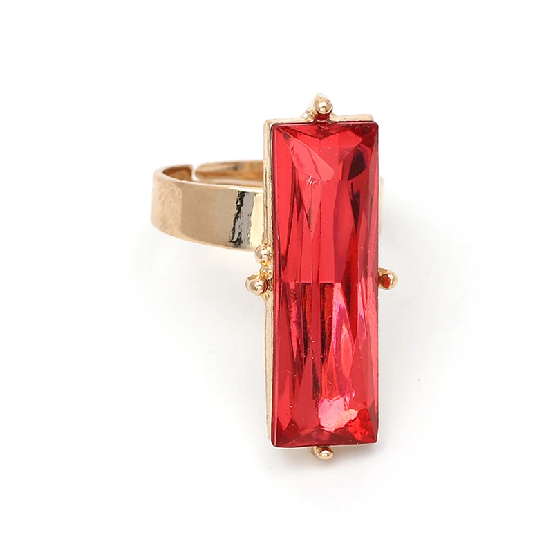 Модные яркие ювелирные изделия разноцветные богемные Квадратные Кольца