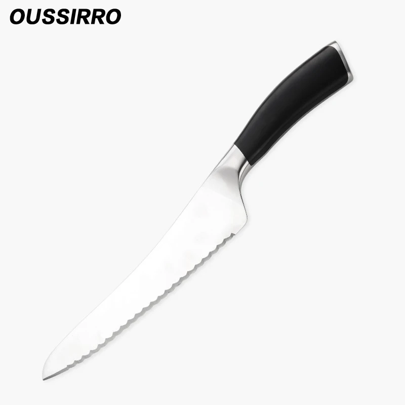 Кухонный нож из нержавеющей стали с зубчатыми краями для замороженного мяса