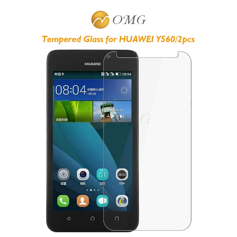 2 шт. 9H для экрана из закаленного стекла huawei Y560 L01 U02 Y5 4 5 дюймовый экран защитный