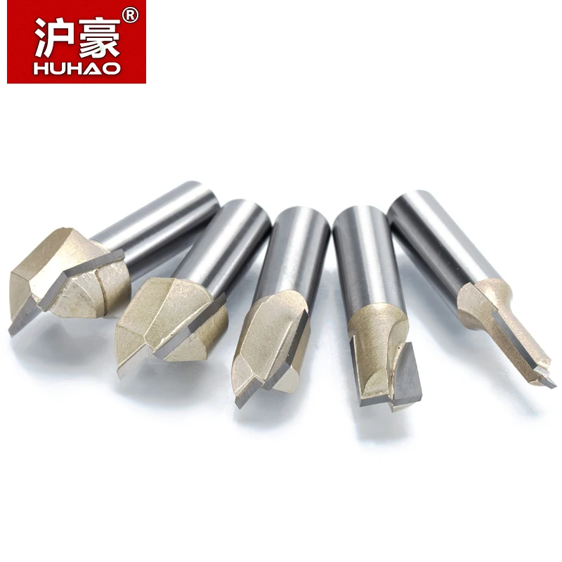HUHAO 1pcs 1/2&quot Shank CNC Cleaning bottom router bit Woodworking Tools two Flute endmill bits for wood cutting tools|cleaning bit|router