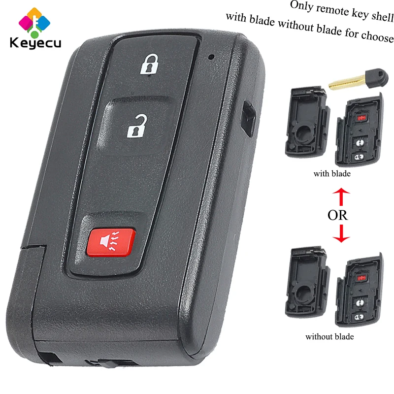 Запасной пульт дистанционного управления KEYECU корпус ключа без 2 + 1 кнопки с