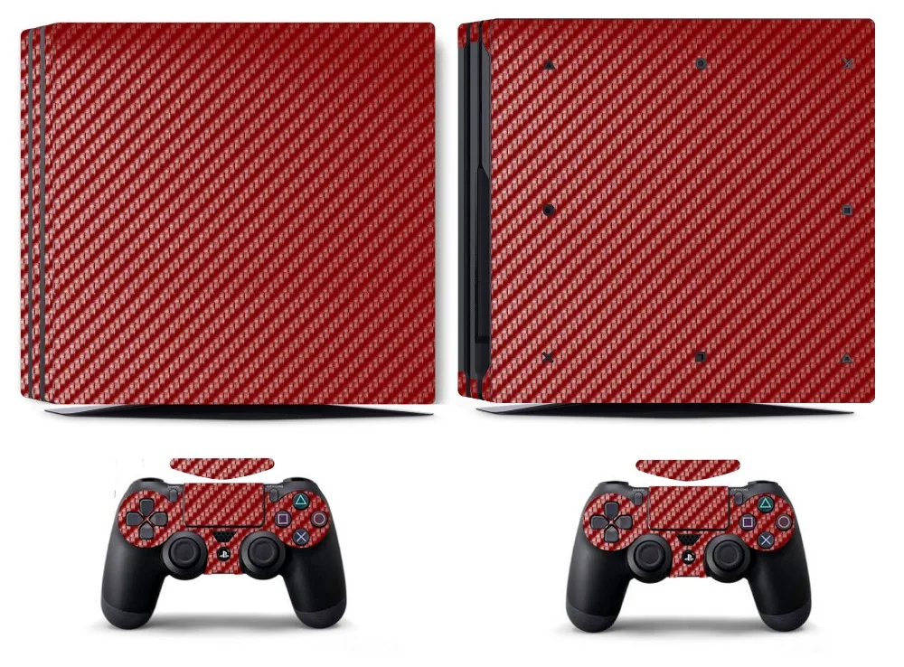 Наклейка из красного углеволокна для PS4 PRO Skin Pro Виниловая наклейка Sony PlayStation 4 и 2