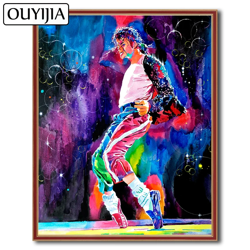 Алмазная картина OUYIJIA 5D DIY MJ Майкл Джексон полноформатная стразы вышивка